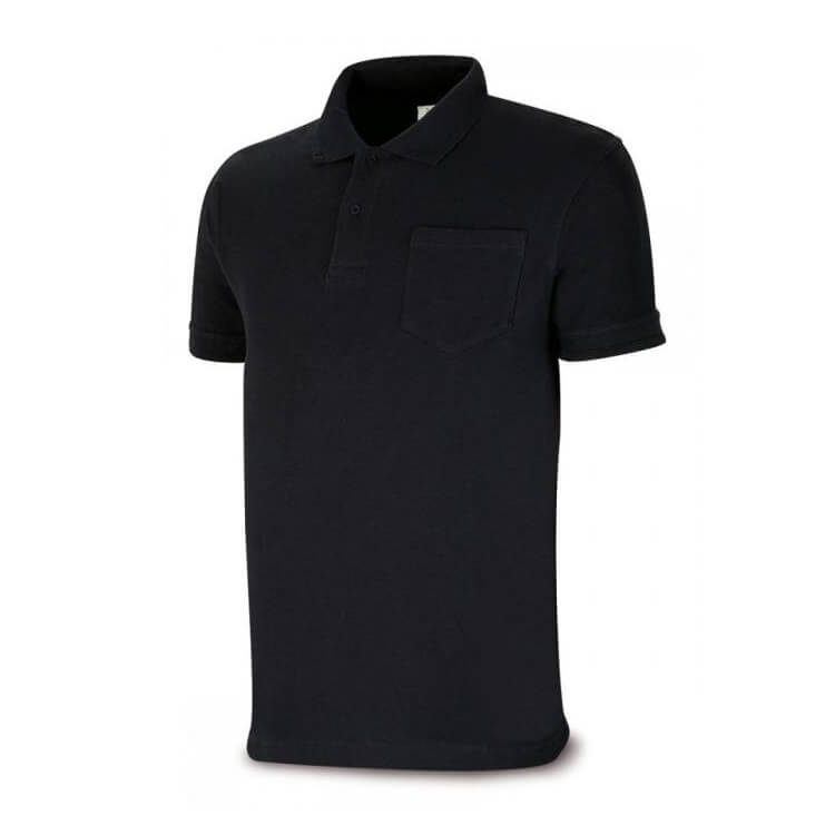 Polo manga corta 100% algodón negro 1288-POLN - Referencia 1288-POLN